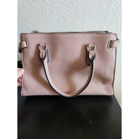 Guess Pink Logo Faux Leather Handbag - Picture 2 of 11